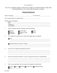 Utilization Review License Application Form - Connecticut, Page 7