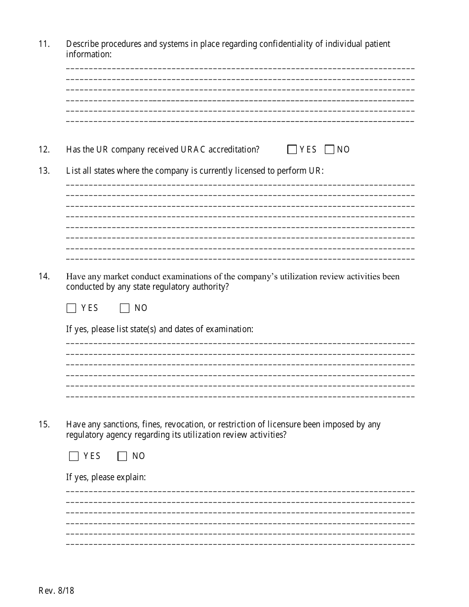 Connecticut Utilization Review License Application Form Fill Out