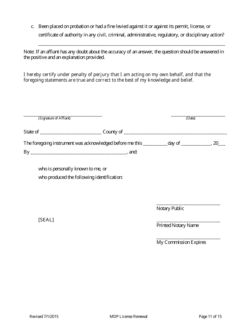 Medical Discount Plant (Mdp) License Renewal Form - Connecticut, Page 11