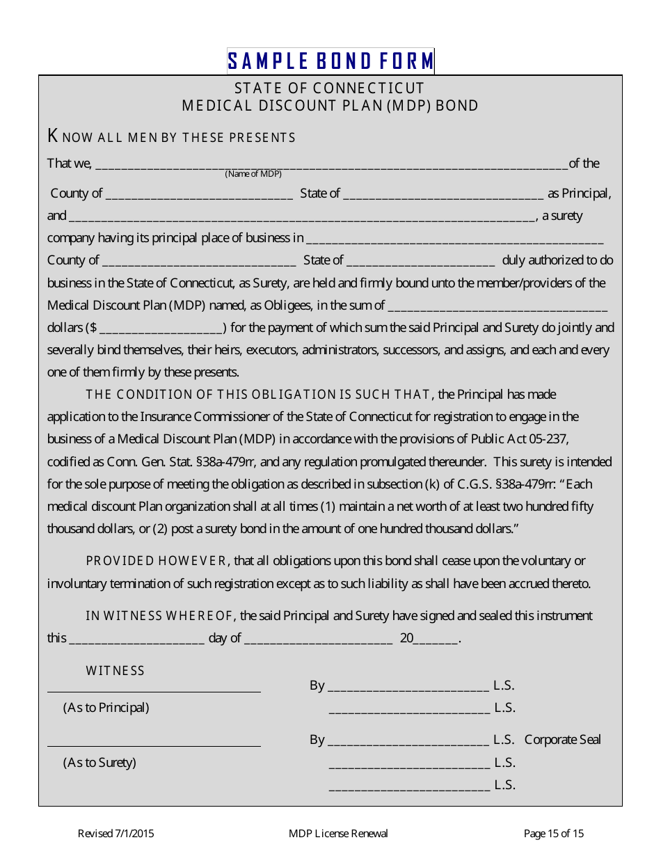 Medical Discount Plant (Mdp) License Renewal Form - Connecticut, Page 15