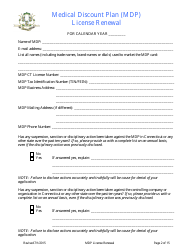 Medical Discount Plant (Mdp) License Renewal Form - Connecticut, Page 2