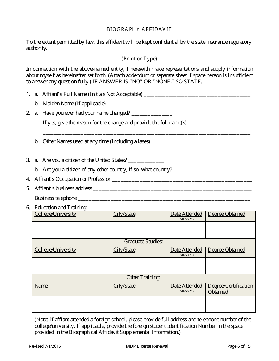 Medical Discount Plant (Mdp) License Renewal Form - Connecticut, Page 6
