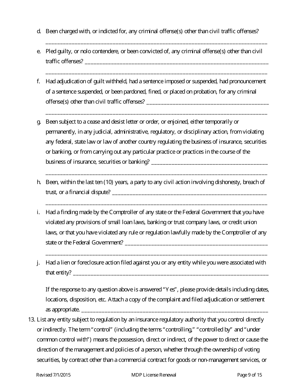 Medical Discount Plant (Mdp) License Renewal Form - Connecticut, Page 9