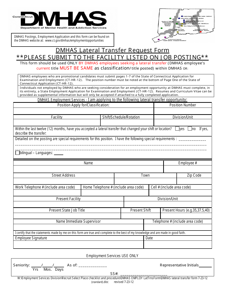 Form CTHR12 Fill Out, Sign Online and Download Printable PDF