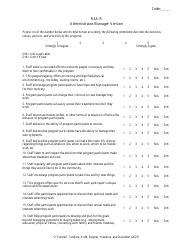 Document preview: Rsa-R Administrator/Manager Version Survey Template