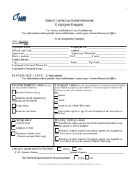 Form FMLA-HR1 Employee Request for Family and Medical Leave Entitlements - Connecticut