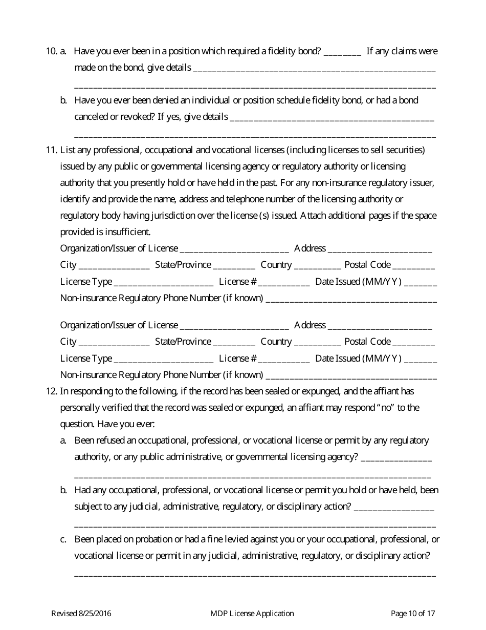 Medical Discount Plan (Mdp) License Renewal Form - Connecticut, Page 10