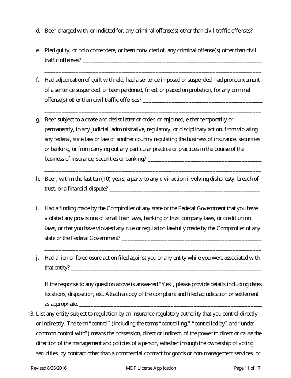 Medical Discount Plan (Mdp) License Renewal Form - Connecticut, Page 11