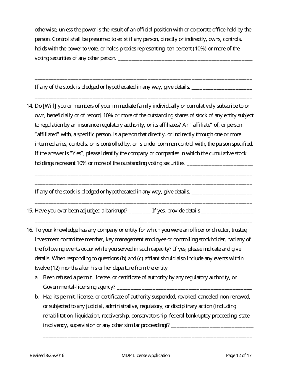 Medical Discount Plan (Mdp) License Renewal Form - Connecticut, Page 12