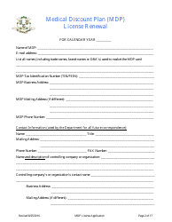 Medical Discount Plan (Mdp) License Renewal Form - Connecticut, Page 2