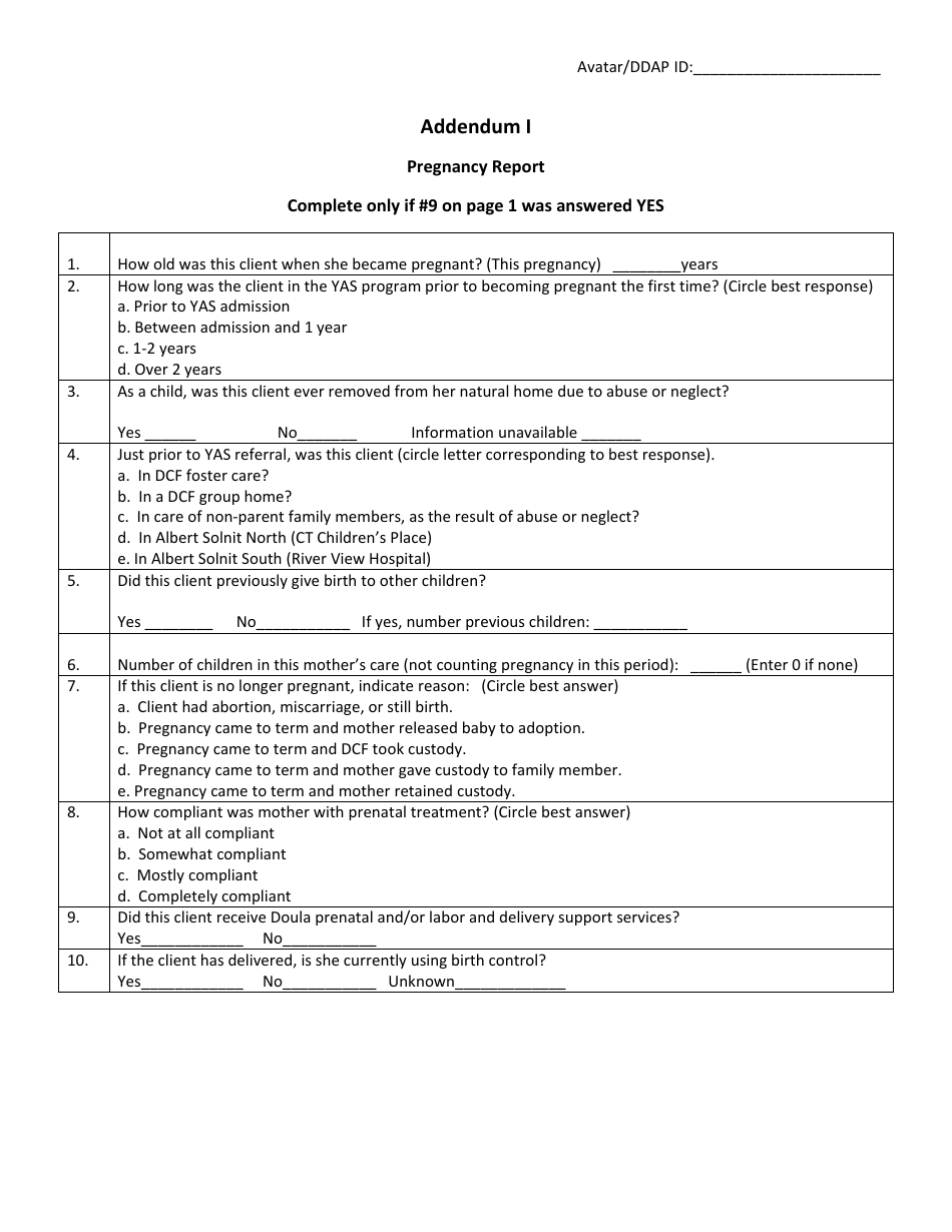 Yas Discharge Report Form - Connecticut, Page 3
