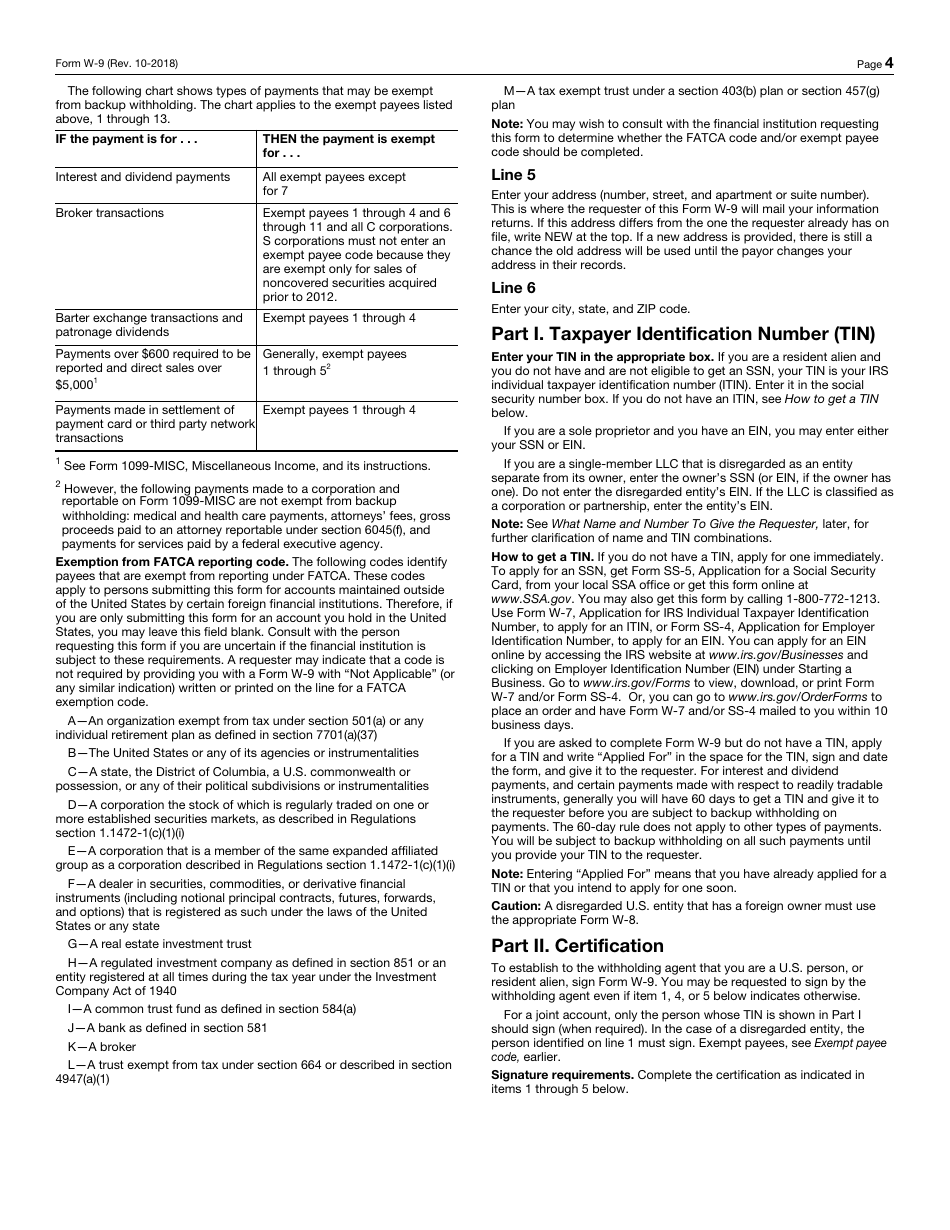 IRS Form W9 Fill Out, Sign Online and Download Fillable PDF