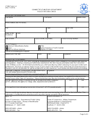 CTMD Form 1-4 Police Record Check - Connecticut, Page 2