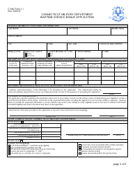 CTMD Form 2-1 &quot;Wartime Service Bonus Application&quot; - Connecticut, Page 2