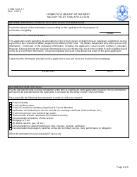 CTMD Form 7-1 &quot;Military Relief Fund Application&quot; - Connecticut, Page 6