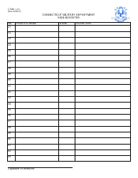 CTMD Form 1-10 Sign-In Roster - Connecticut, Page 3