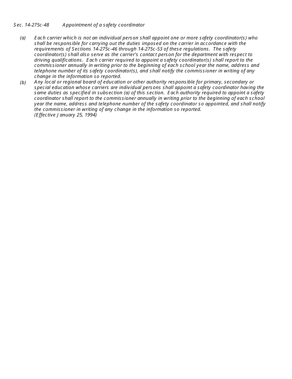 Form R-390 Annual Report of Appointment of School Bus Safety Coordinator - Connecticut, Page 2