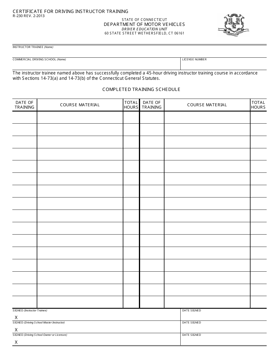 Form R-230 - Fill Out, Sign Online and Download Fillable PDF ...