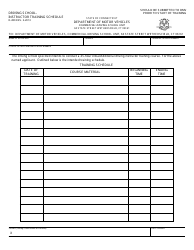 Document preview: Form R-280 Driving School - Instructor Training Schedule - Connecticut