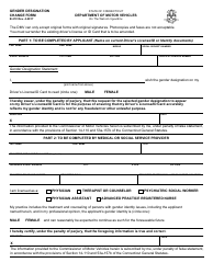 Document preview: Form B-372 Gender Designation Change Form - Connecticut