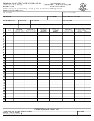 Document preview: Form IRP-29 Individual Vehicle Distance Record (I.v.d.r.) - Connecticut