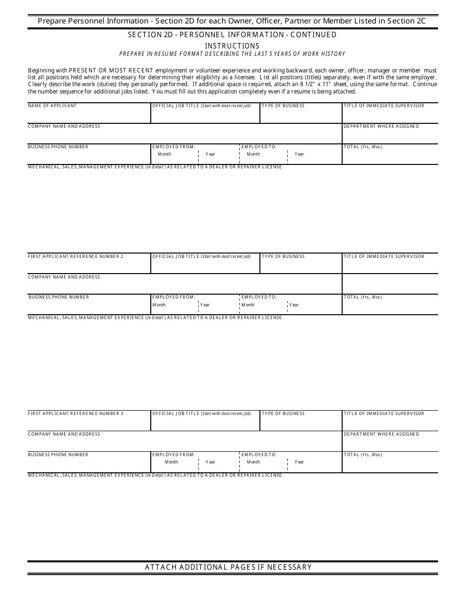Form K-8 Dealers and Repairers License Inspection Application - Connecticut, Page 3