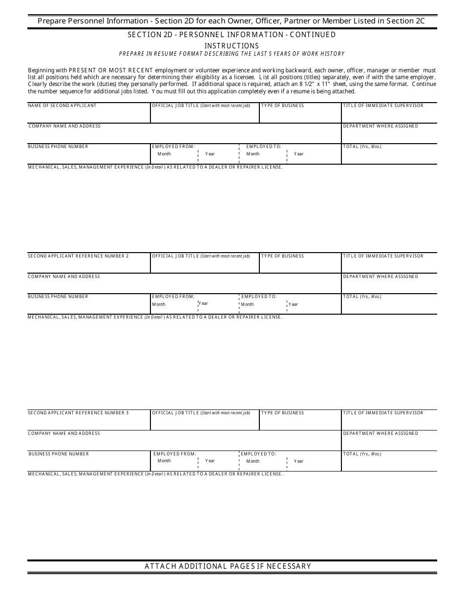Form K-8 Dealers and Repairers License Inspection Application - Connecticut, Page 4