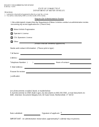 Document preview: Form B-360 Request for Administrative Review - Connecticut