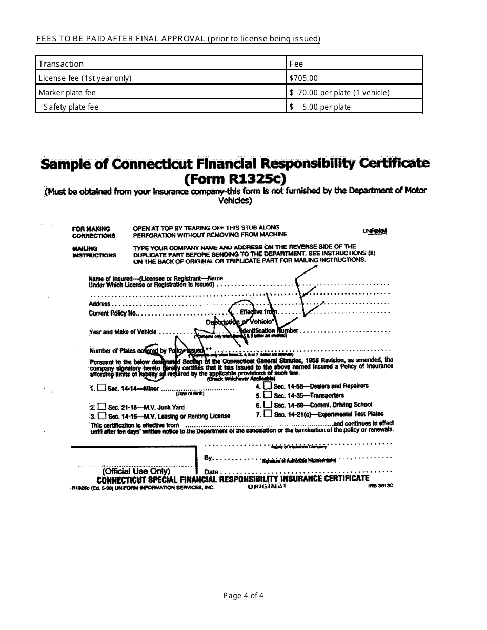 Instructions for Form K-91 Application for Connecticut Motor Vehicle Junkyard License - Connecticut, Page 4