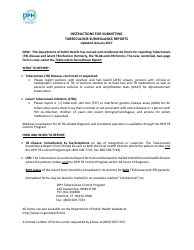 Document preview: Instructions for Tuberculosis Surveillance Report Form - Connecticut