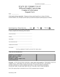 Document preview: Freedom of Information Request Form - Connecticut