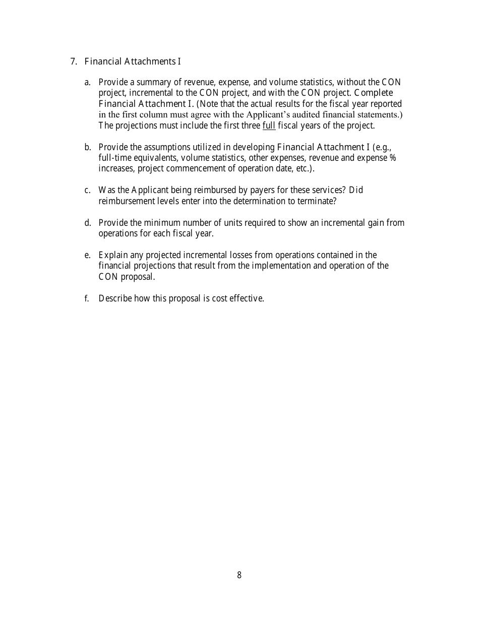 Certificate of Need Application Packet - Connecticut, Page 10