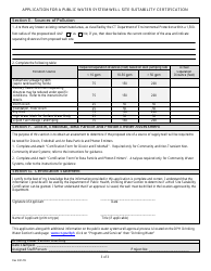 Application for a Public Water System Well Site Suitability Certification - Connecticut, Page 3