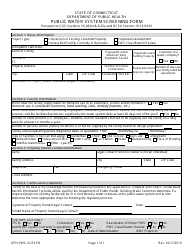 Form DPH-PWS-SCREEN Public Water System Screening Form - Connecticut