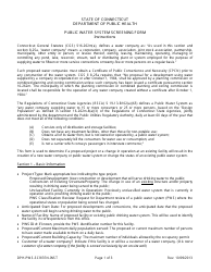 Instructions for Form DPH-PWS-SCREEN Public Water System Screening Form - Connecticut