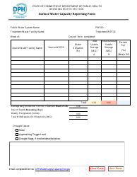 Document preview: Surface Water Capacity Reporting Form - Connecticut