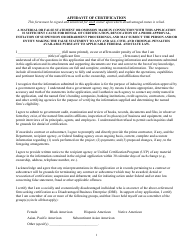 Document preview: Affidavit of Certification - Connecticut