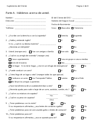 Formulario W-303S Suplemento Del Cliente Para Informacion Medica - Connecticut (Spanish), Page 2