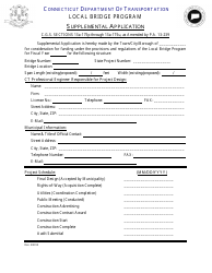 Supplemental Application Form - Local Bridge Program - Connecticut