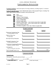 Supplemental Application Form - Local Bridge Program - Connecticut, Page 2