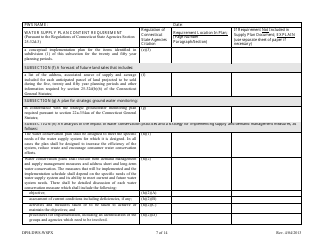 Form DPH-DWS-WSPX Water Supply Plan Completeness Cross-walk - Connecticut, Page 9