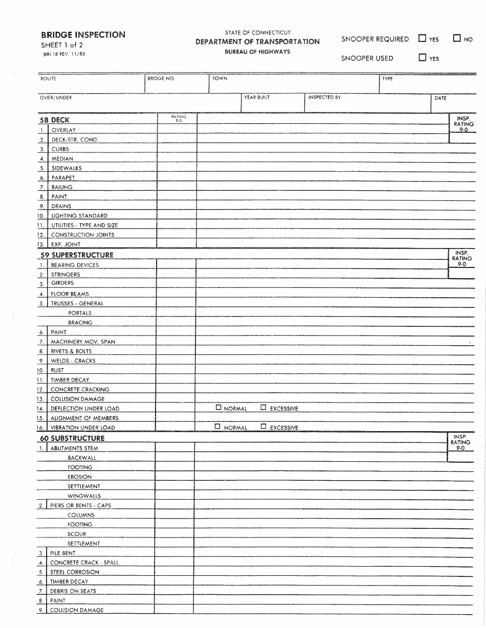 Form BRI-19 Structure Evaluation - Connecticut, Page 3