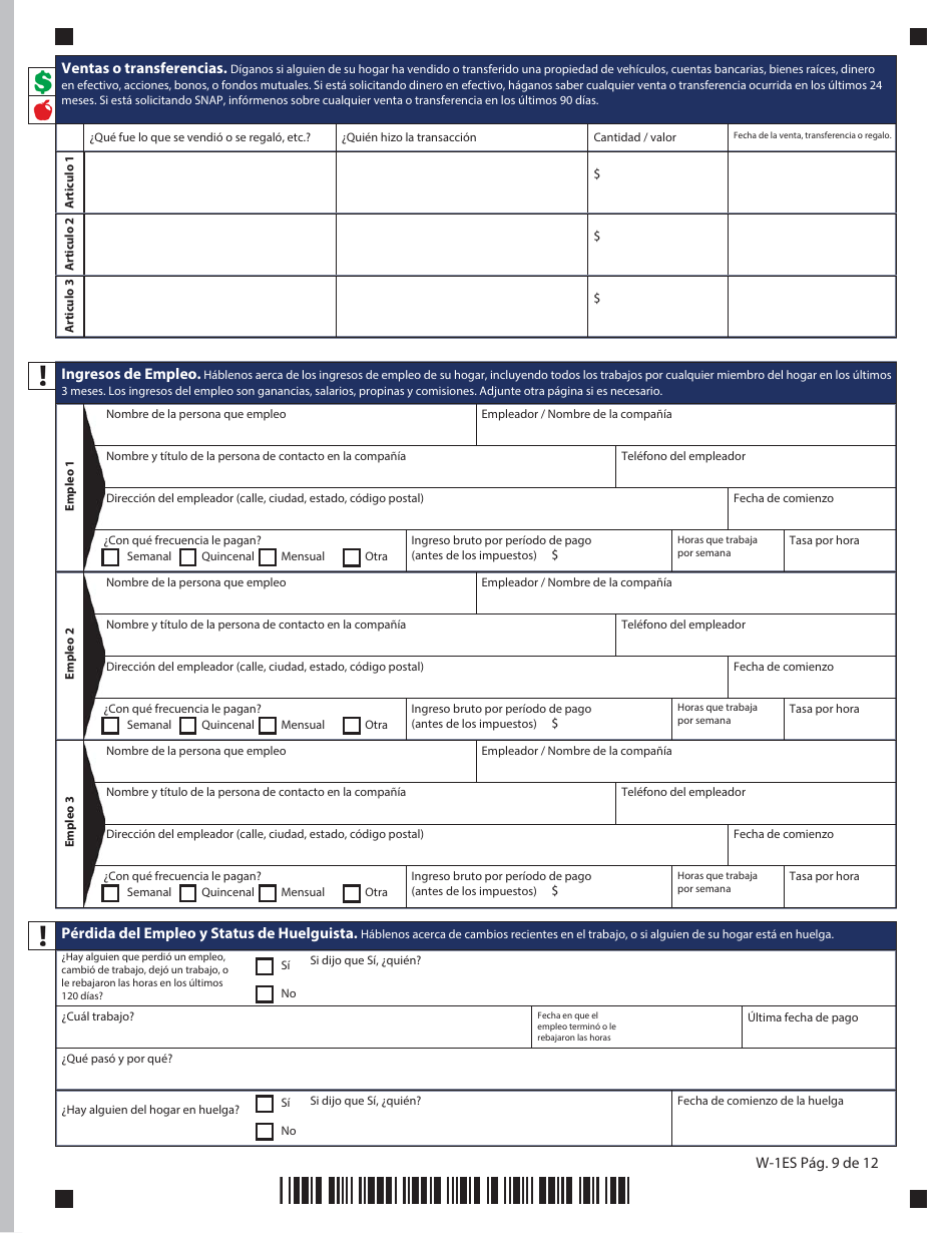 Formulario W-1ES Solicitud De Beneficios - Connecticut (Spanish), Page 13