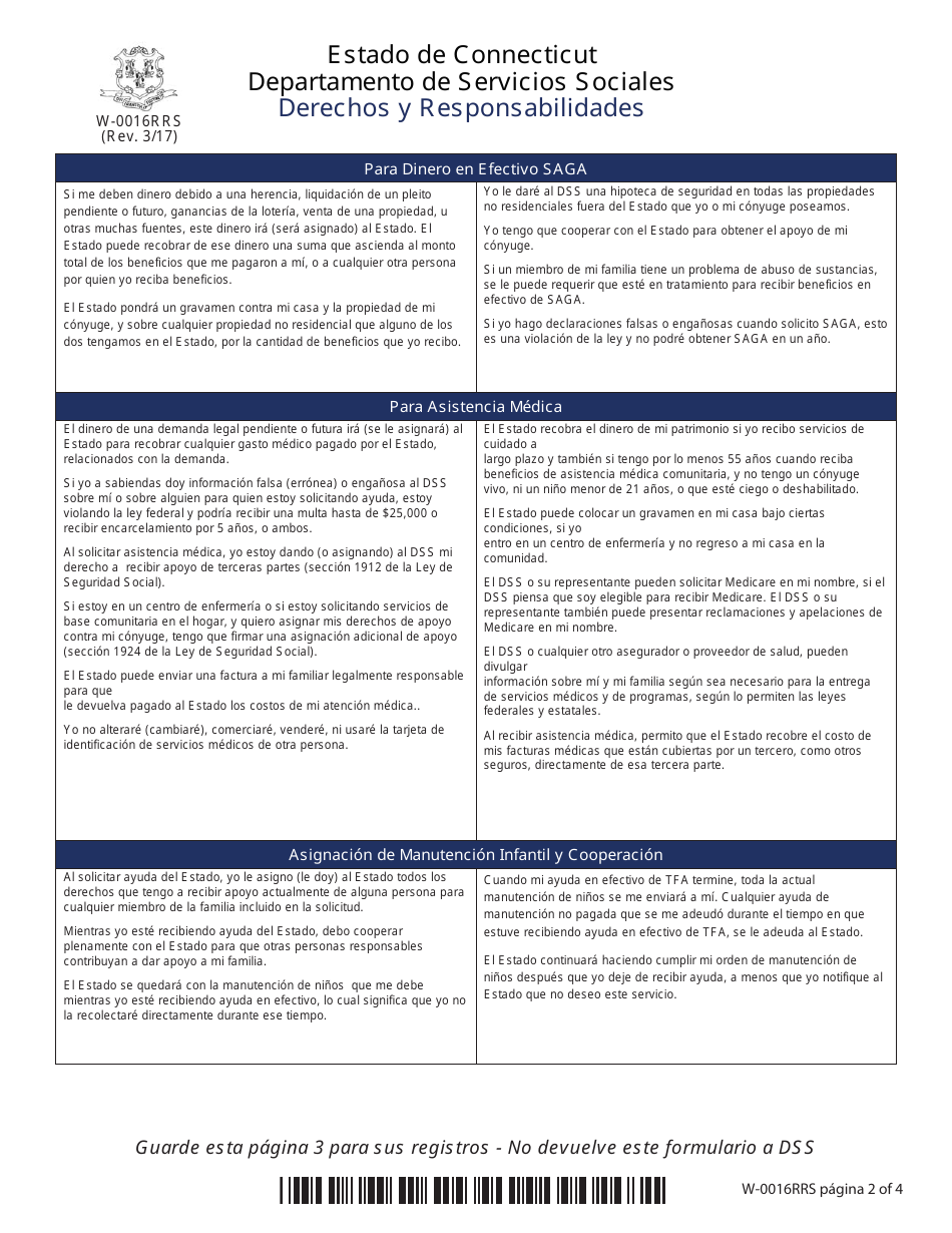 Formulario W-1ES Solicitud De Beneficios - Connecticut (Spanish), Page 21