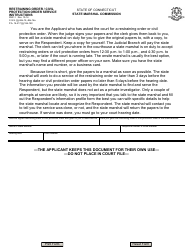 Form SMC-1 Restraining Order / Civil Protection Order Service Instructions - Connecticut (English/Spanish)