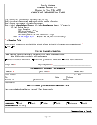 Change of Information Form - Connecticut