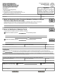 Form JD-CV-96 &quot;Foreclosure Mediation - Motion for Permission to Request Mediation Later Than 15 Days After Return Date or to Change Mediation Period&quot; - Connecticut