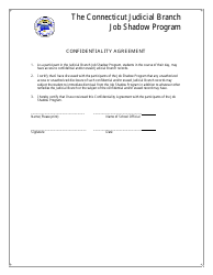 Document preview: Confidentiality Agreement Form - the Connecticut Judicial Branch Job Shadow Program - Connecticut