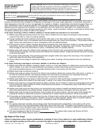Form JD-FM-158 Notice of Automatic Court Orders - Connecticut