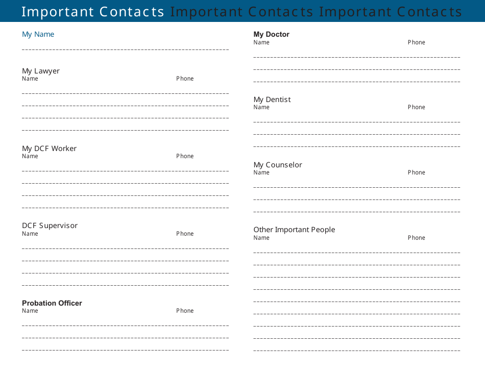 Form JDP-JM-158A Contacts Card - Connecticut, Page 2